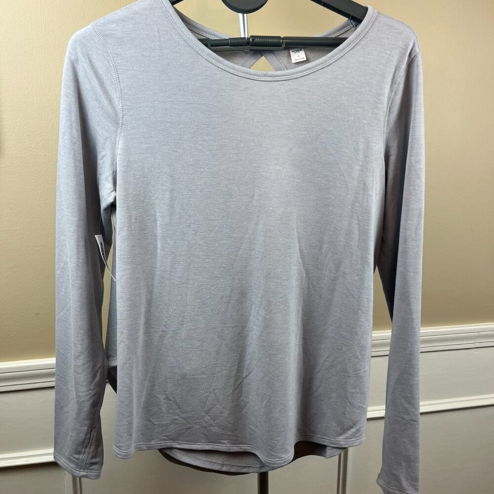 Old Navy Active Keyhole Back Top - L - Light Gray